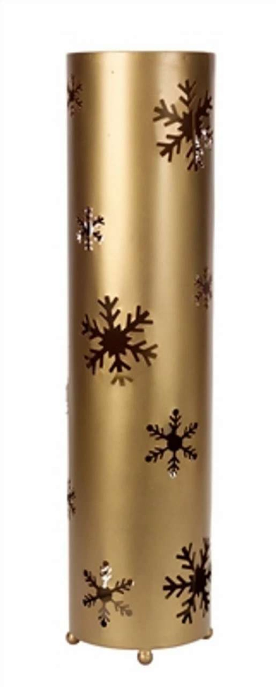 Candles & Lanterns * | Melrose 24 Elegant Winter Golden Bronze Christmas Snowflake Standing Floor Candle Holder