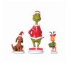 Christmas Village Sets & Accessories * | Department 56 Set Of 3 Red Dr Seuss Grinch Max And Cindy Lou Christmas Figurine 2.75