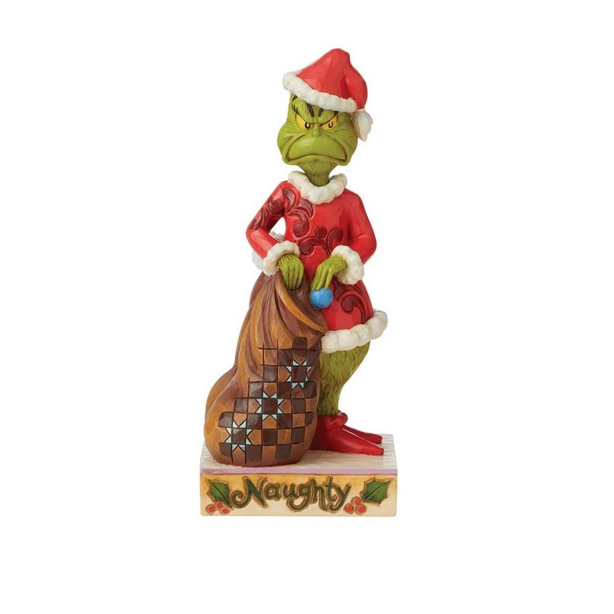 Christmas Village Sets & Accessories * | Department 56 Dept 56 Two Sided Naughty And Nice Grinch Christmas Figure