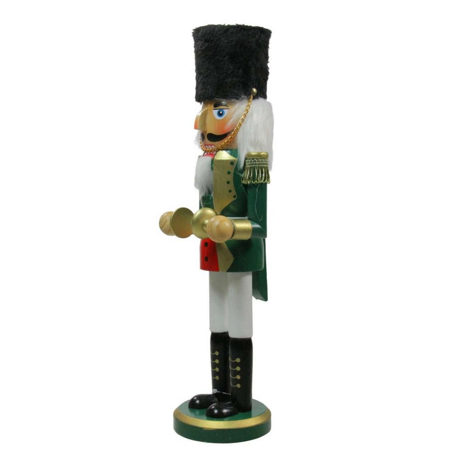 Figures * | Northlight 14 Green And White Cymbalist Christmas Nutcracker