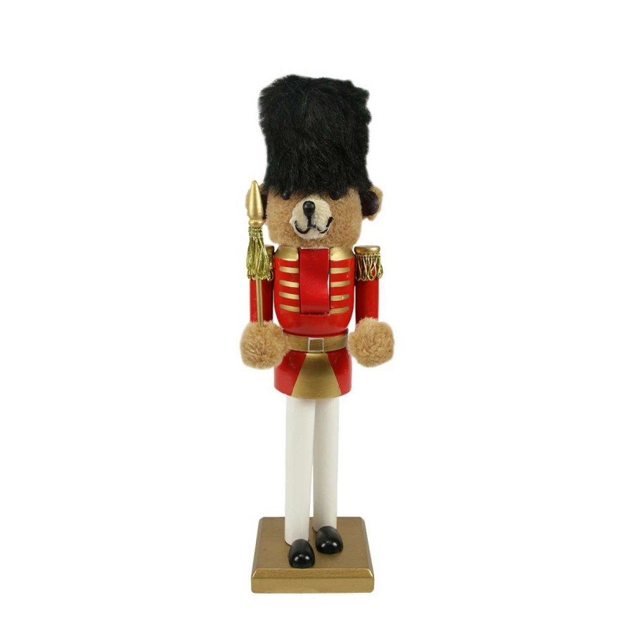 Figures * | Nutcracker Factory 14 Red And Gold Soldier Nutcracker Christmas Table Top Decor