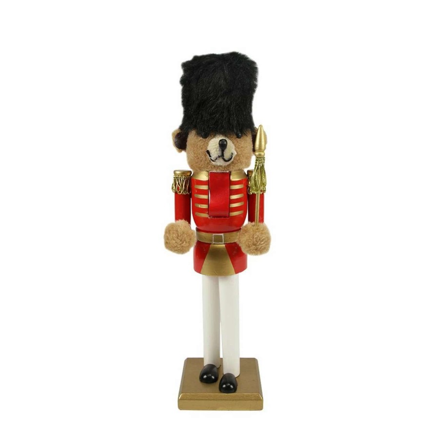 Figures * | Nutcracker Factory 14 Red And Gold Soldier Nutcracker Christmas Table Top Decor