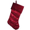 Stockings & Holders * | Northlight 19 Shiny Metallic Red Sequined Christmas Stocking With Velveteen Cuff