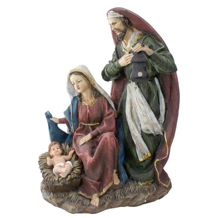 Nativity Sets & Accessories * | Northlight 14 Green And Brown Silent Night Holy Family Nativity Christmas Figurine