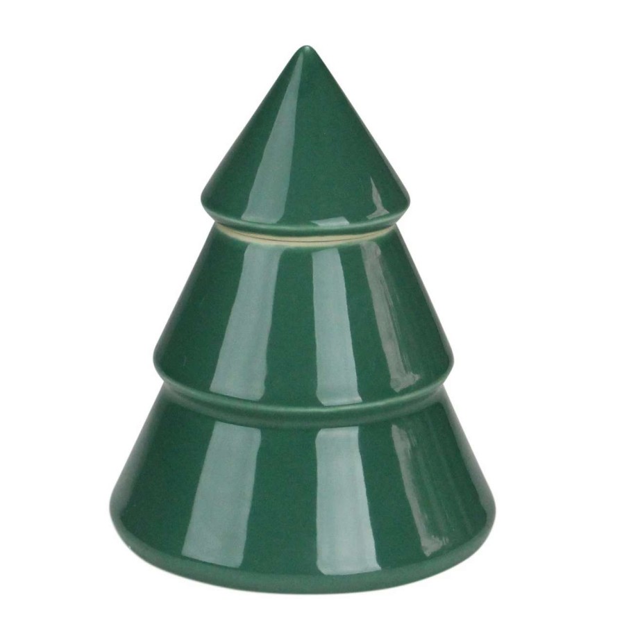 Christmas Table Top Trees * | Northlight 6.25 Green Contemporary Ceramic Christmas Tree Container