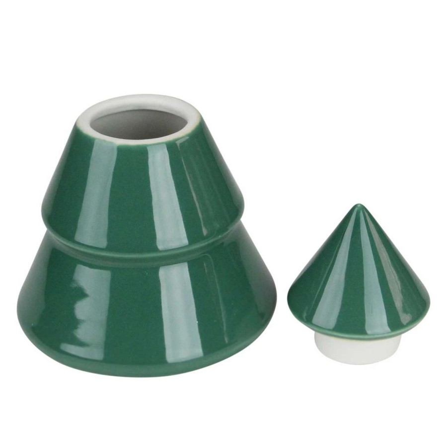 Christmas Table Top Trees * | Northlight 6.25 Green Contemporary Ceramic Christmas Tree Container