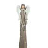 Figures * | Northlight 24 Brown And White Led Lighted Angel With Heart Christmas Tabletop Figurine