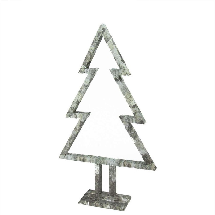 Christmas Table Top Trees * | A & B Floral 22 White Birch Tree Silhouette Christmas Tabletop Decor