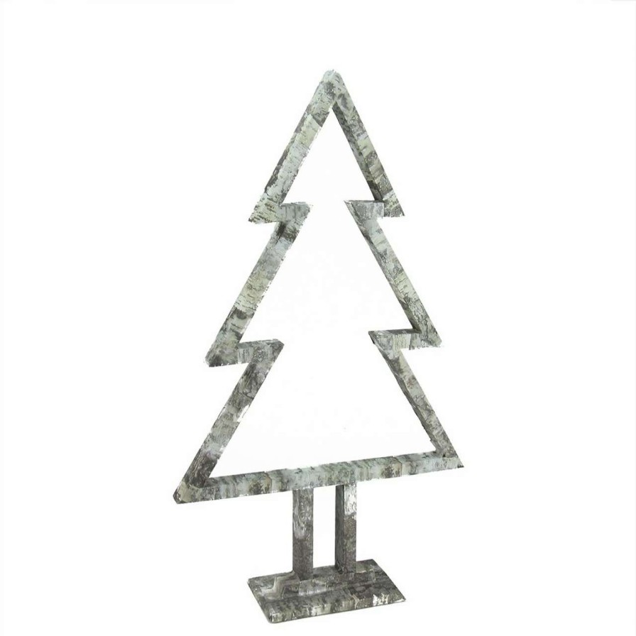 Christmas Table Top Trees * | A & B Floral 22 White Birch Tree Silhouette Christmas Tabletop Decor