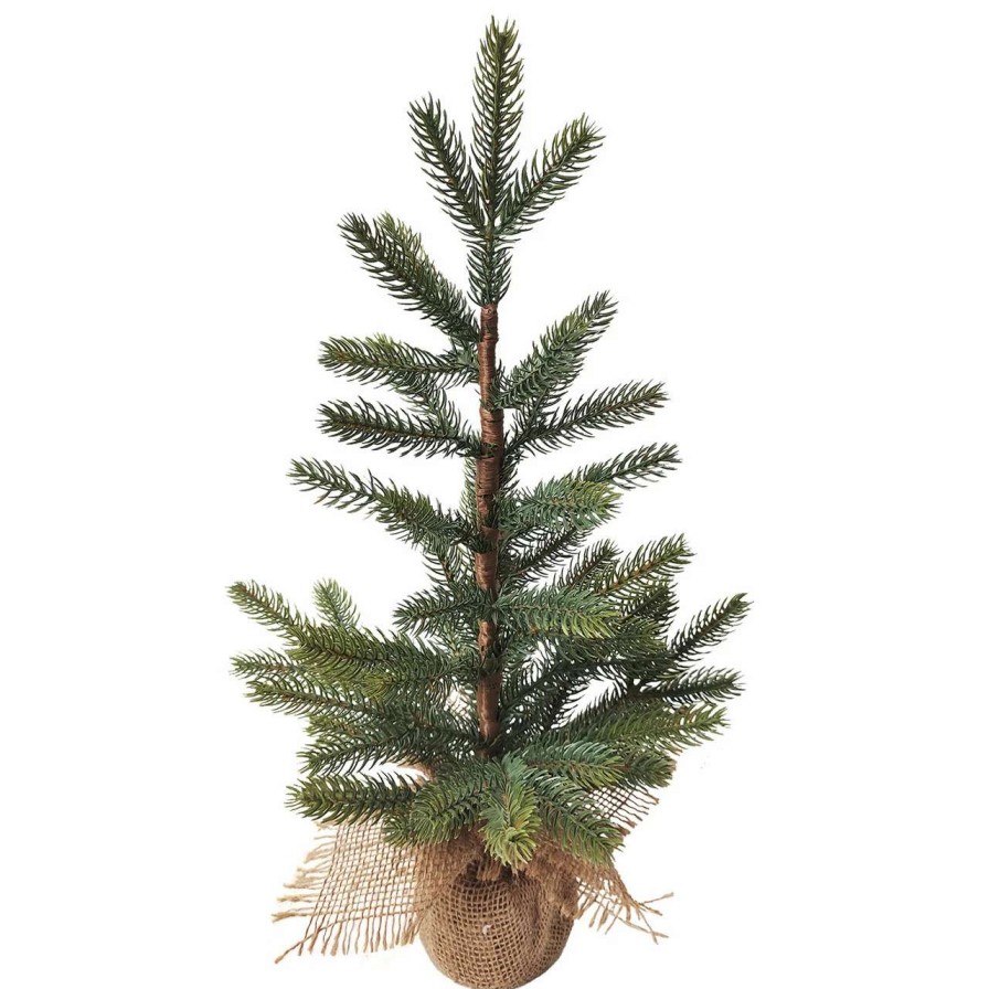 Christmas Table Top Trees * | Northlight 19 Pine Tree In Natural Jute Base Christmas Decoration