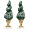 Christmas Village Sets & Accessories * | Department 56 Set Of 2 Green And Beige Tudor Gardens Spiral Shrubs Village Accessory 3