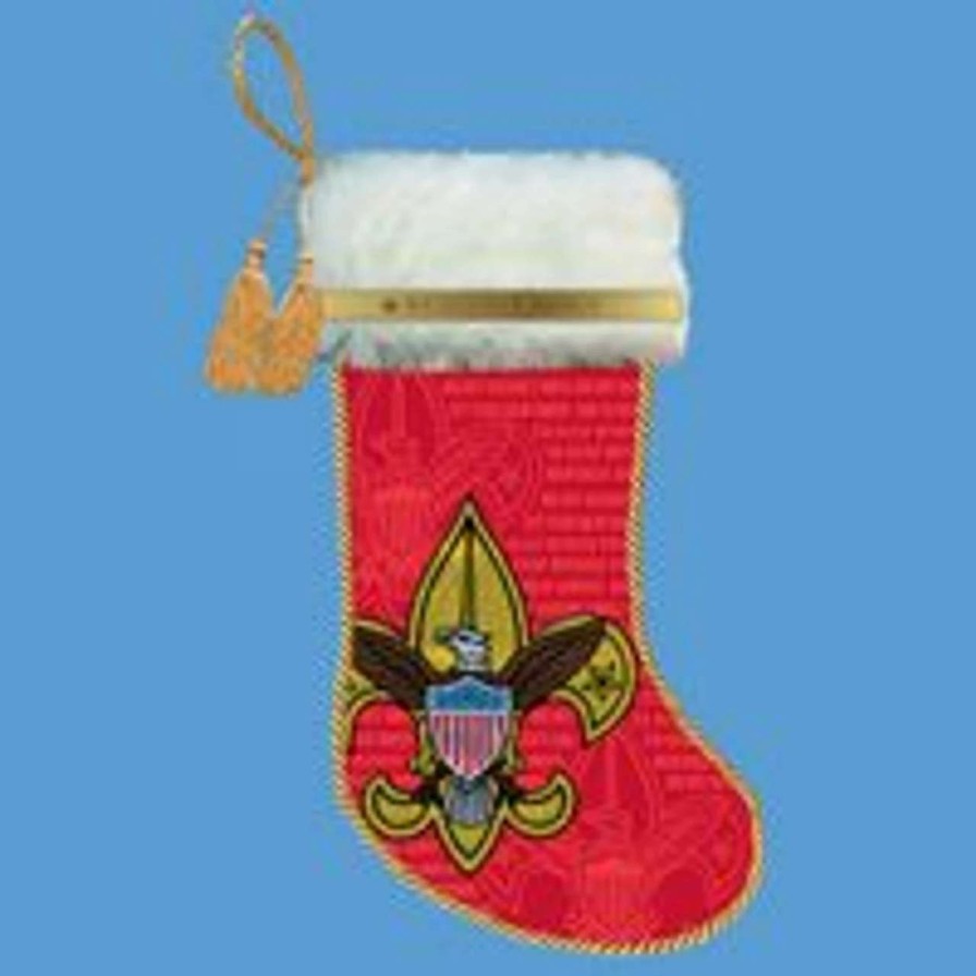 Stockings & Holders * | Kurt Adler 19 Red Boy Scout Logo Christmas Stocking