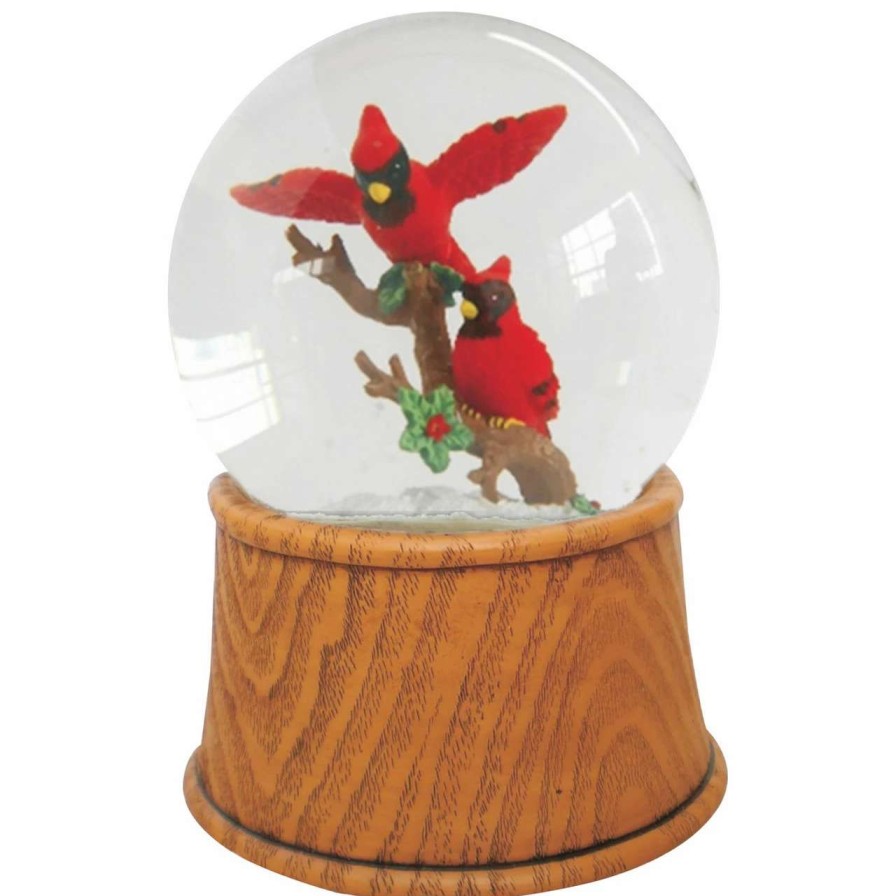 Christmas Village Sets & Accessories * | Northlight 5.5 Pair Of Cardinals On Branch Christmas Snow Globe