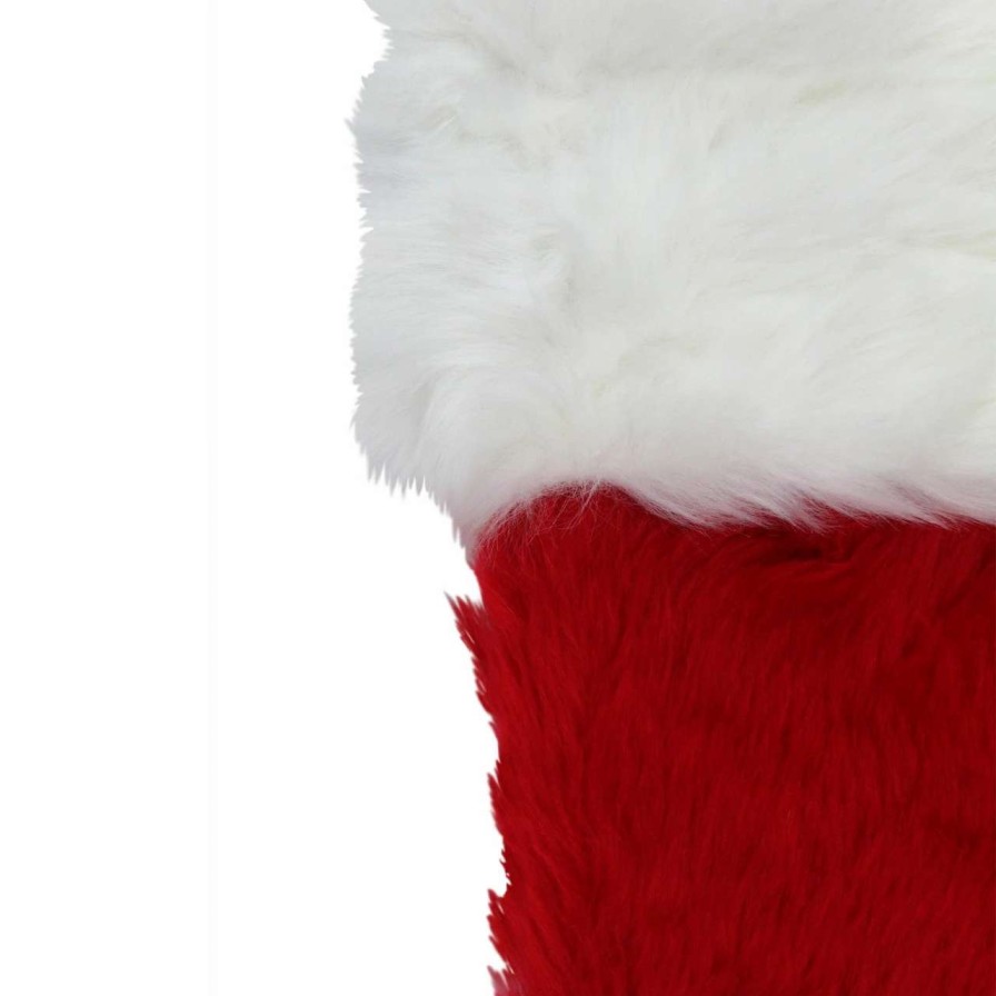 Stockings & Holders * | Northlight 20 Red And White Traditional Cuff Extra Plush Christmas Stocking