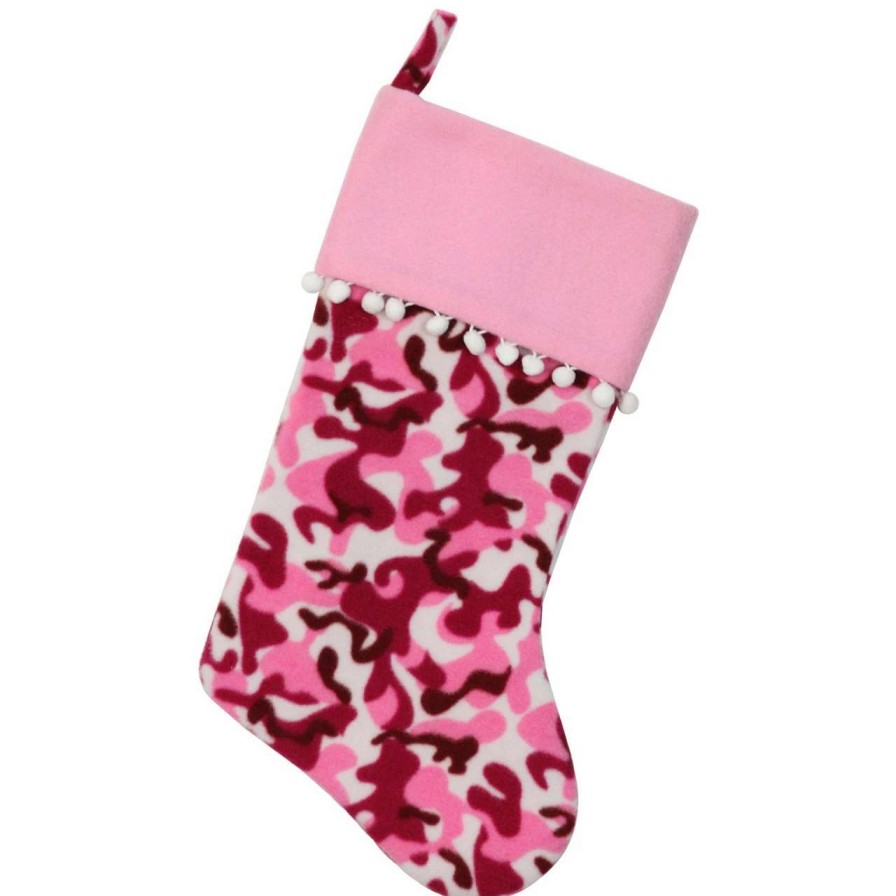 Stockings & Holders * | Northlight 15.75 Pink And Brown Camouflage Christmas Stocking With Cuff