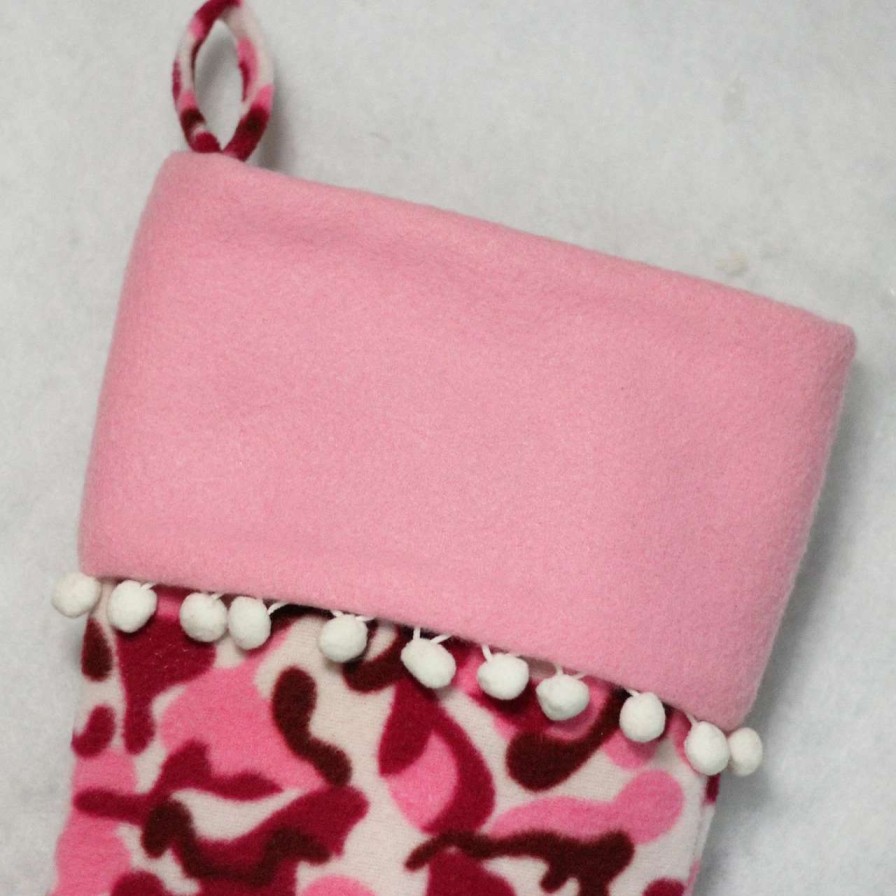 Stockings & Holders * | Northlight 15.75 Pink And Brown Camouflage Christmas Stocking With Cuff