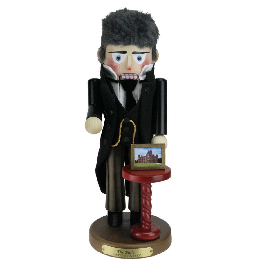 Figures * | Kurt Adler 16 Black And Gray Abbey Butler Collectible Christmas Nutcracker Figurine