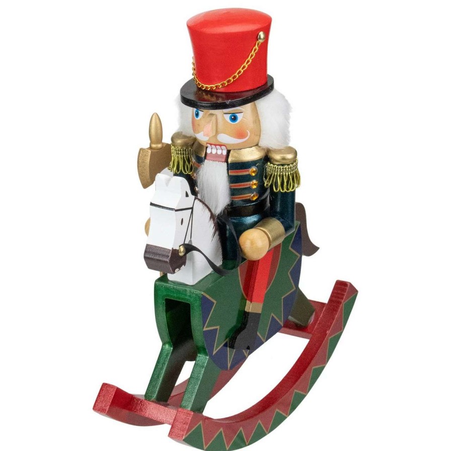 Figures * | Northlight 11.5 Red And Blue Christmas Nutcracker Soldier On Rocking Horse