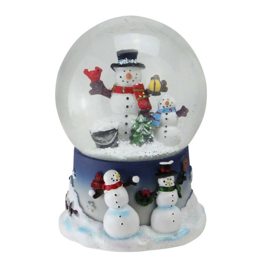 Christmas Village Sets & Accessories * | Northlight 7 Snow Family Musical Christmas Snow Globe