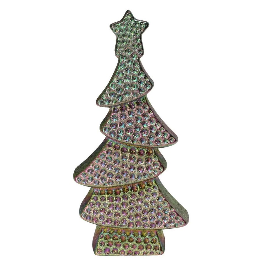 Christmas Table Top Trees * | Northlight 7.25 Iridescent Rainbow Bohemian Christmas Tree Table Top Decoration