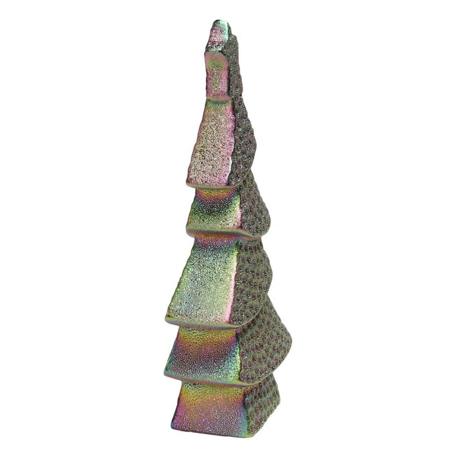 Christmas Table Top Trees * | Northlight 7.25 Iridescent Rainbow Bohemian Christmas Tree Table Top Decoration