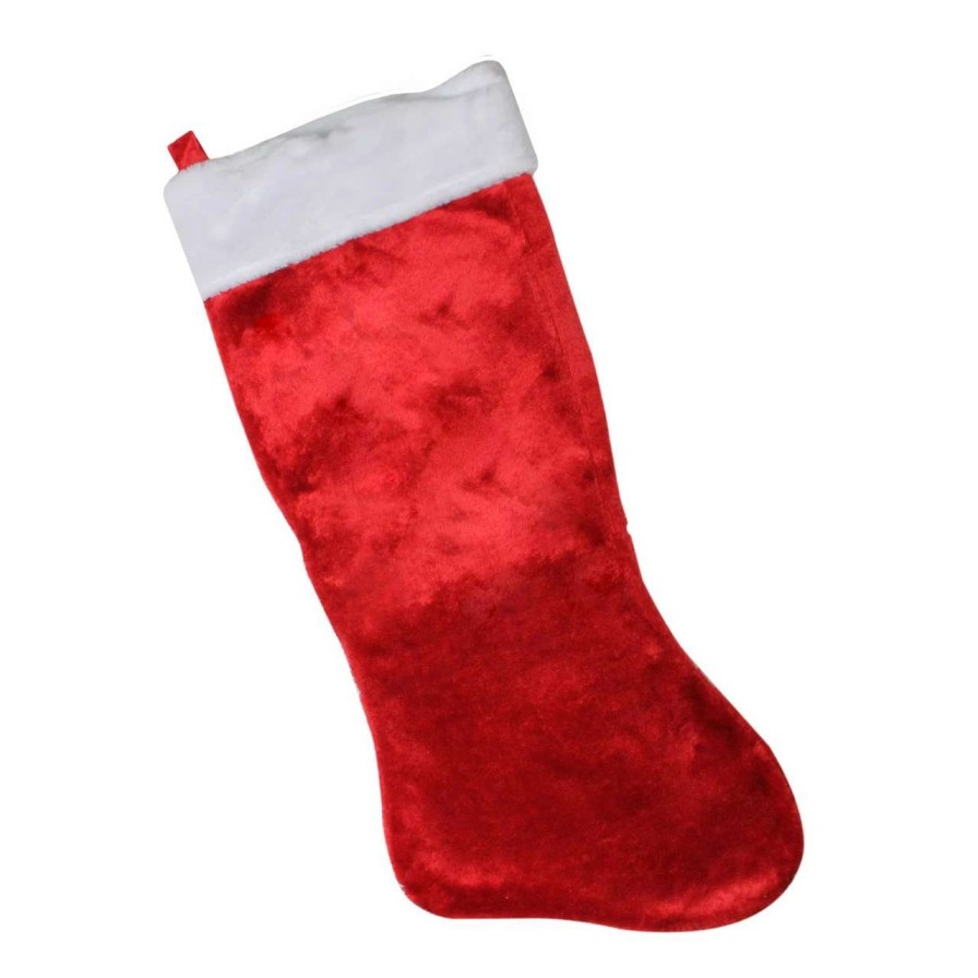 Stockings & Holders * | Northlight 36 Oversized Red And White Christmas Stocking