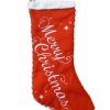 Stockings & Holders * | Target Red Felt Stitched Merry Christmas Stocking