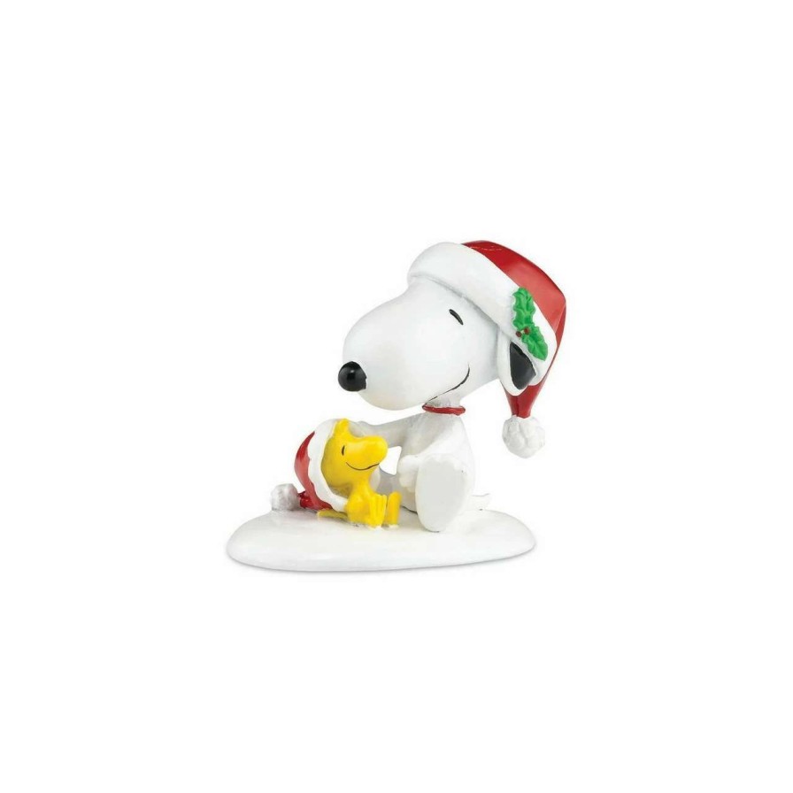 Christmas Village Sets & Accessories * | Department 56 Dept 56 Happy Holidays Snoopy And Woodstock Christmas Figure