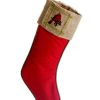 Stockings & Holders * | Allstate 19 Red Cardinal And Holly Leaf Country Burlap Christmas Stocking