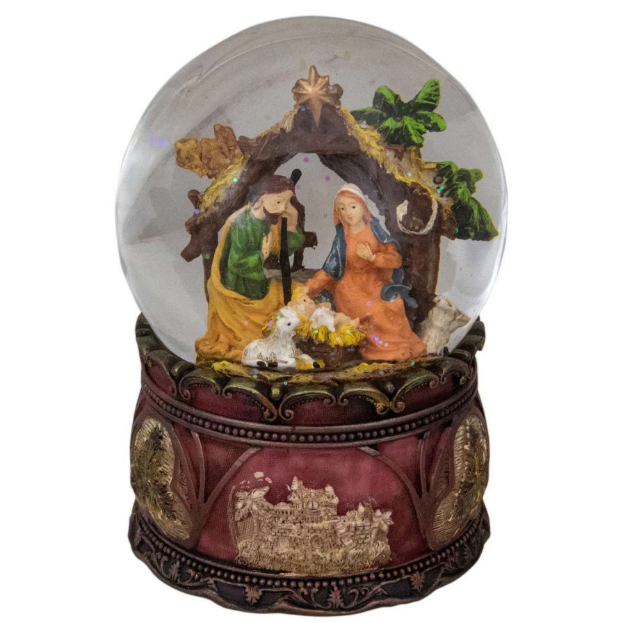 Christmas Village Sets & Accessories * | Northlight 5.75 Holy Family Nativity Scene Christmas Snow Globe