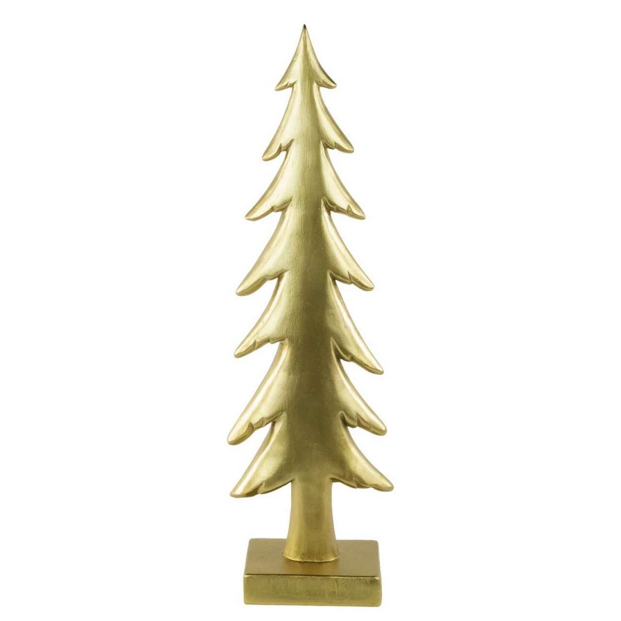 Christmas Table Top Trees * | Northlight 16 Gold Christmas Tree Tabletop Decoration