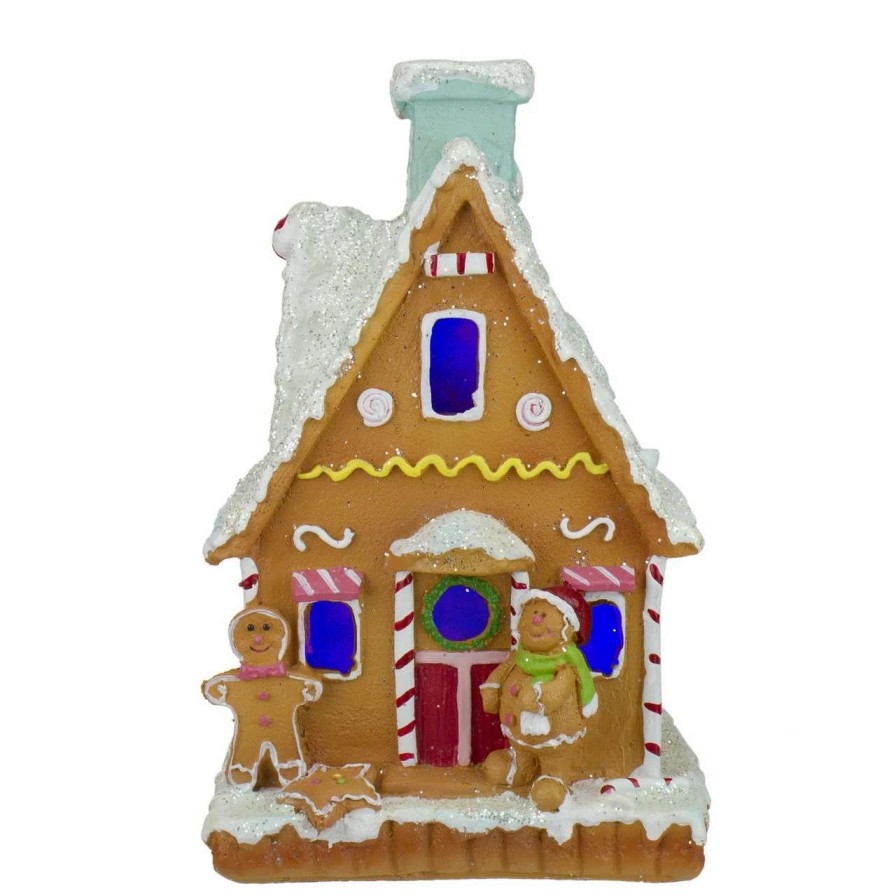 Figures * | Northlight 8.5 Led Lighted Gingerbread House Christmas Figure