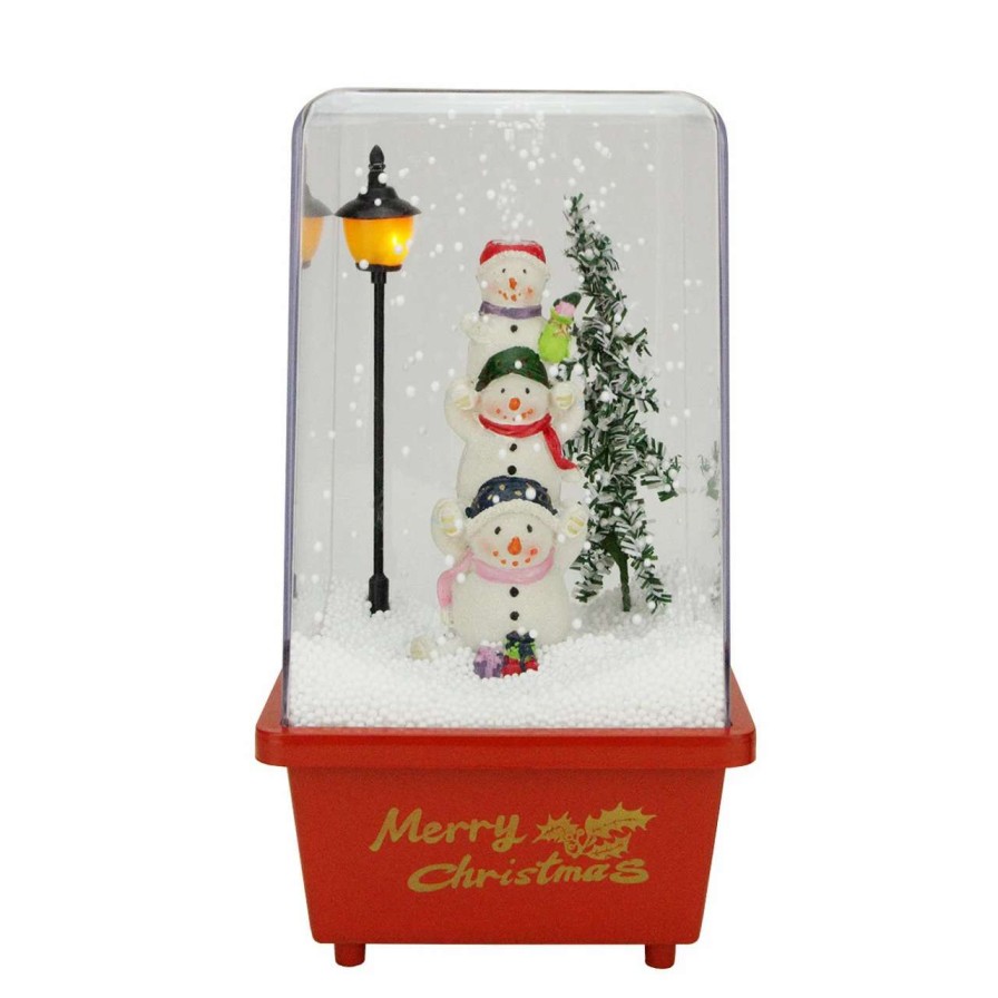 Christmas Village Sets & Accessories * | Northlight 11.5 Musical Snowmen Friends Christmas Snow Globe Glittering Snow Dome