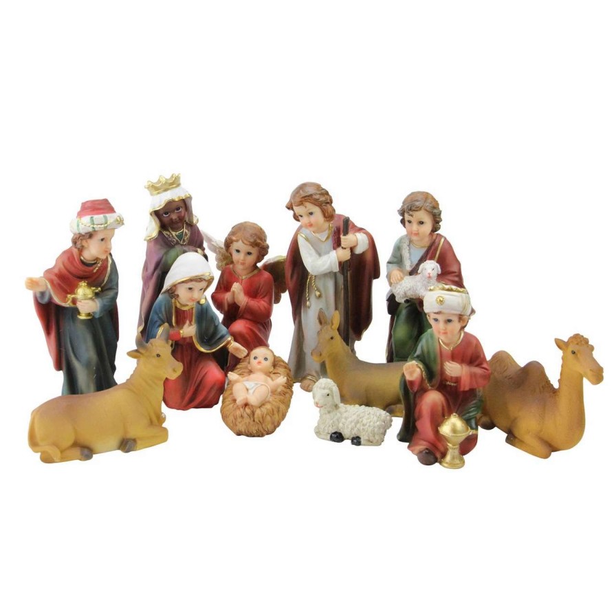 Nativity Sets & Accessories * | Northlight 12-Piece Red And Beige Religious Children'S First Christmas Nativity Set 8