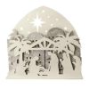 Nativity Sets & Accessories * | Raz 19 Brown And White Battery Operated Led Nativity Christmas Decor