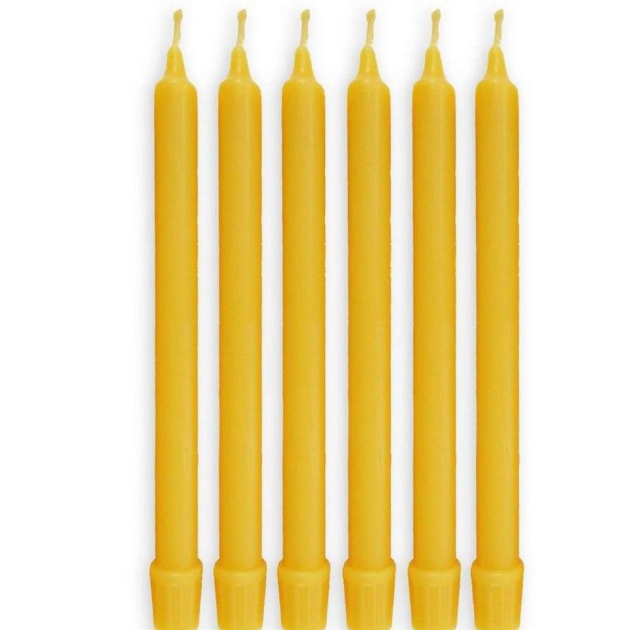 Candles & Lanterns * | Bcandle 100% Pure Beeswax Candles (Set Of 6) Organic Hand Made 8 Tall, 3/4 Diameter; Tapers