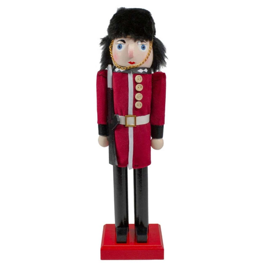 Figures * | Nutcracker Factory 14 Red And Black Royal Guard Christmas Nutcracker Soldier With Rifle