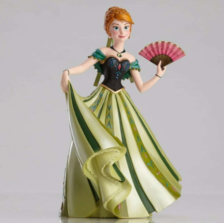 Figures * | Enesco 8 Green And Pink Frozen Anna Couture De Force Tabletop Figurine