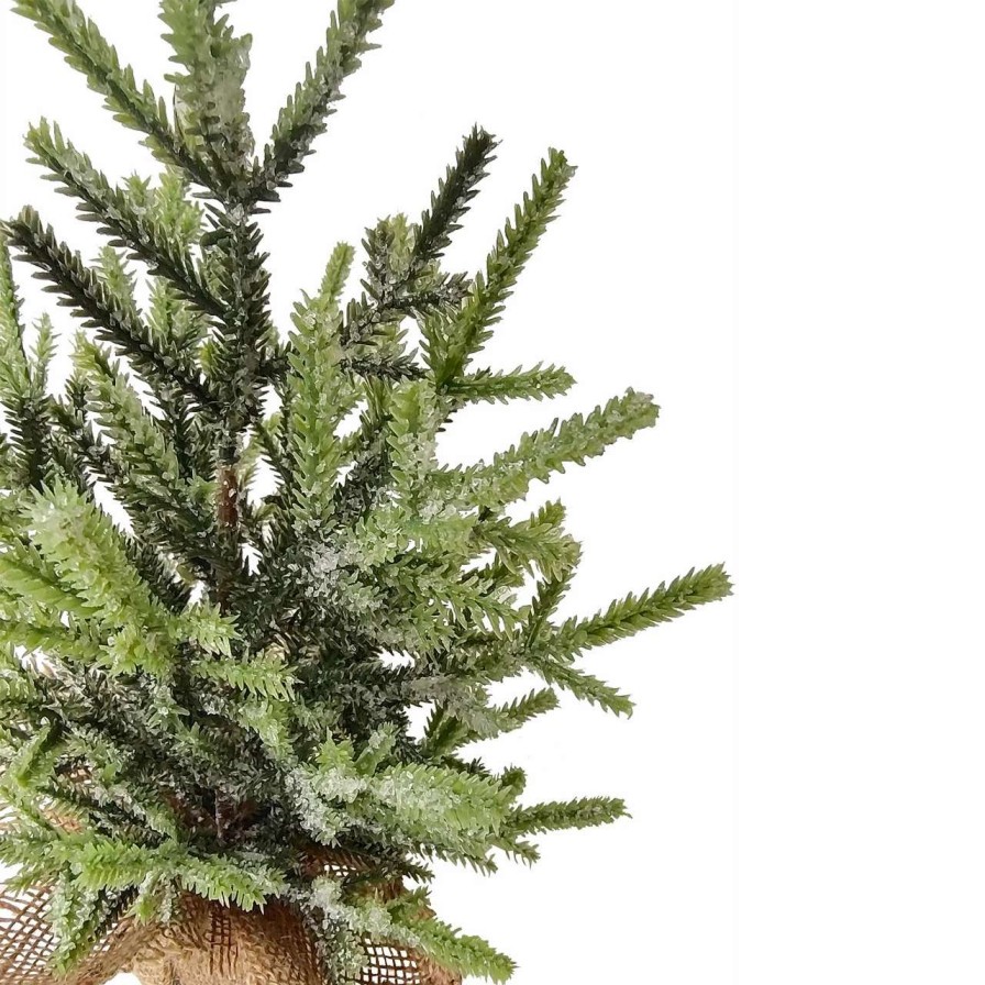 Christmas Table Top Trees * | Northlight 13.25 Frosted Ice Pine Tree In Natural Jute Base Christmas Decoration