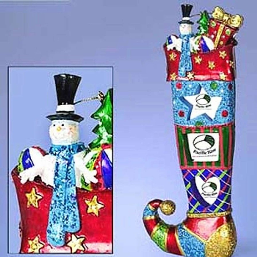 Stockings & Holders * | Pacific Rim 9 Red And Blue Sparkle Bright Stocking Frame Christmas Ornament