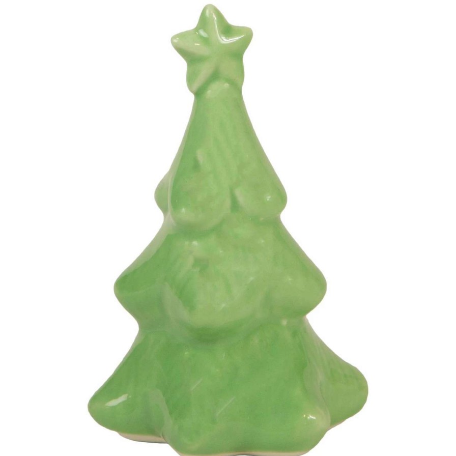 Christmas Table Top Trees * | Northlight 4.5 Green Ceramic Tree Christmas Decoration