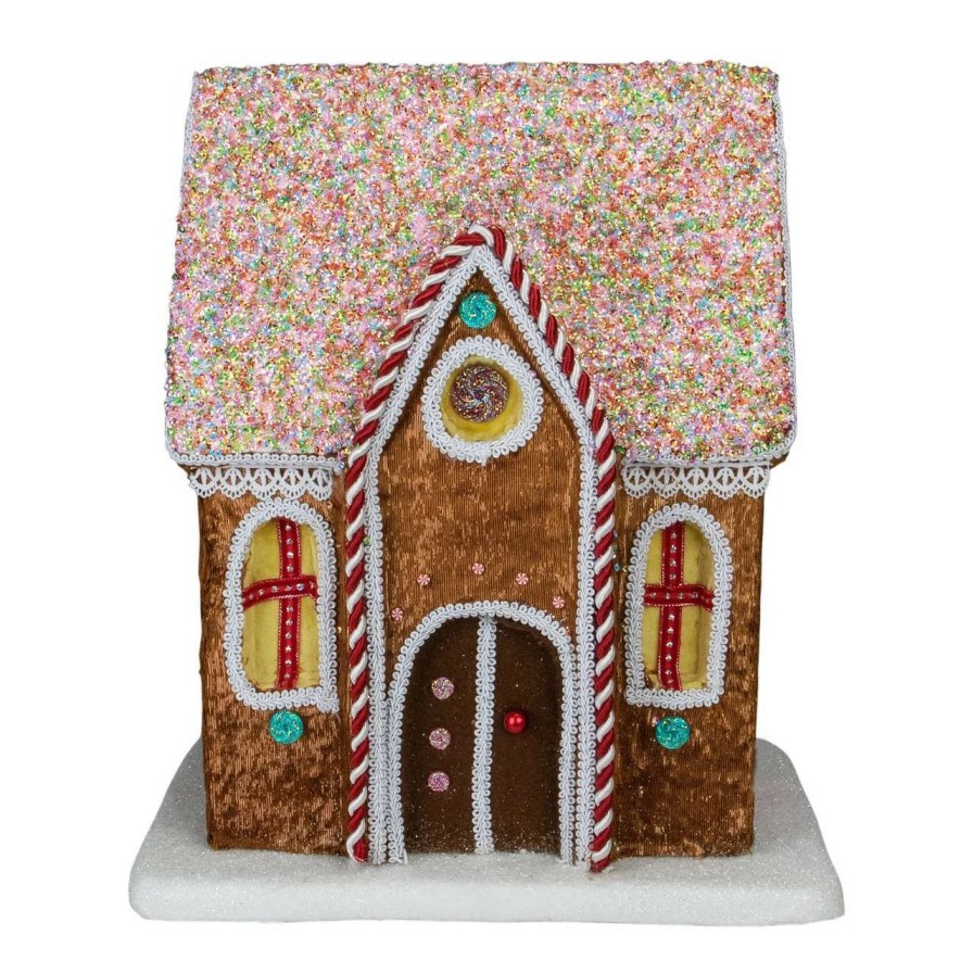 Figures * | Northlight 14.5 Gingerbread Kisses Christmas Gingerbread House