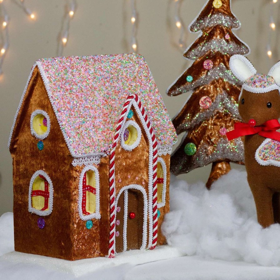 Figures * | Northlight 14.5 Gingerbread Kisses Christmas Gingerbread House