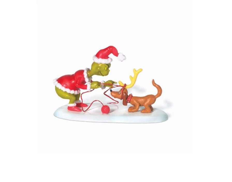 Christmas Village Sets & Accessories * | Department 56 2.75 Red And Green Dr Seuss The Grinch All I Need Is A Reindeer Christmas Tabletop Figurine