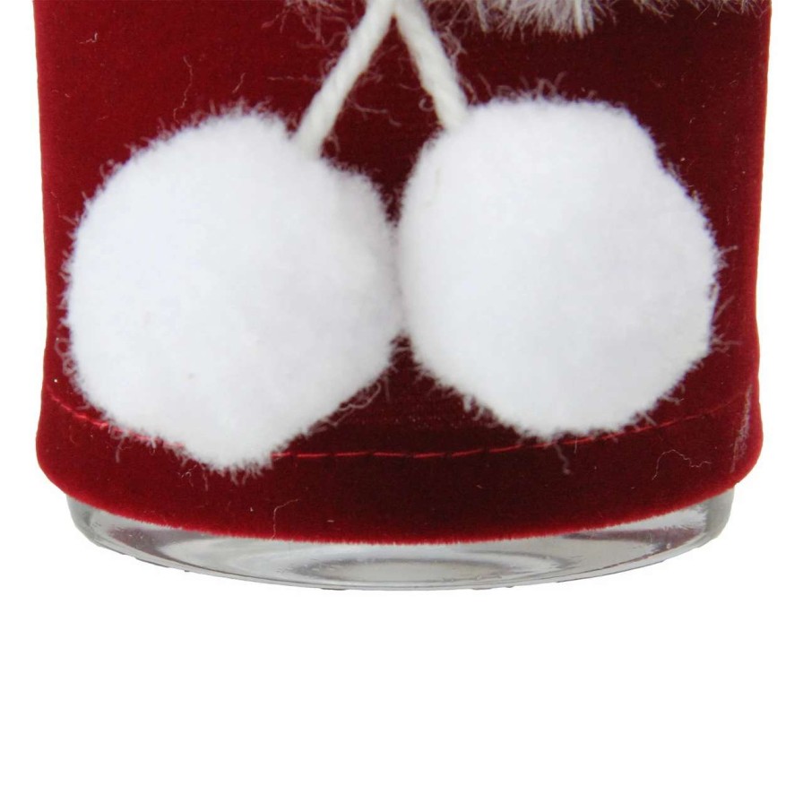 Candles & Lanterns * | Northlight 3.25 Cherry Red And White Santa Claus Candle Holder