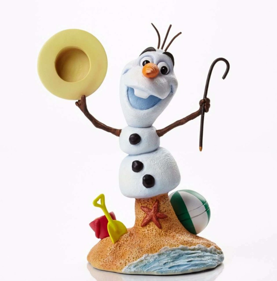 Figures * | Enesco 6.5 White And Orange Frozen Olaf With Beach Base Christmas Tabletop Decor