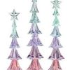 Christmas Table Top Trees * | Roman Set Of 3 Icy Crystal Led Christmas Tree With Star Christmas Tabletop Decors 16