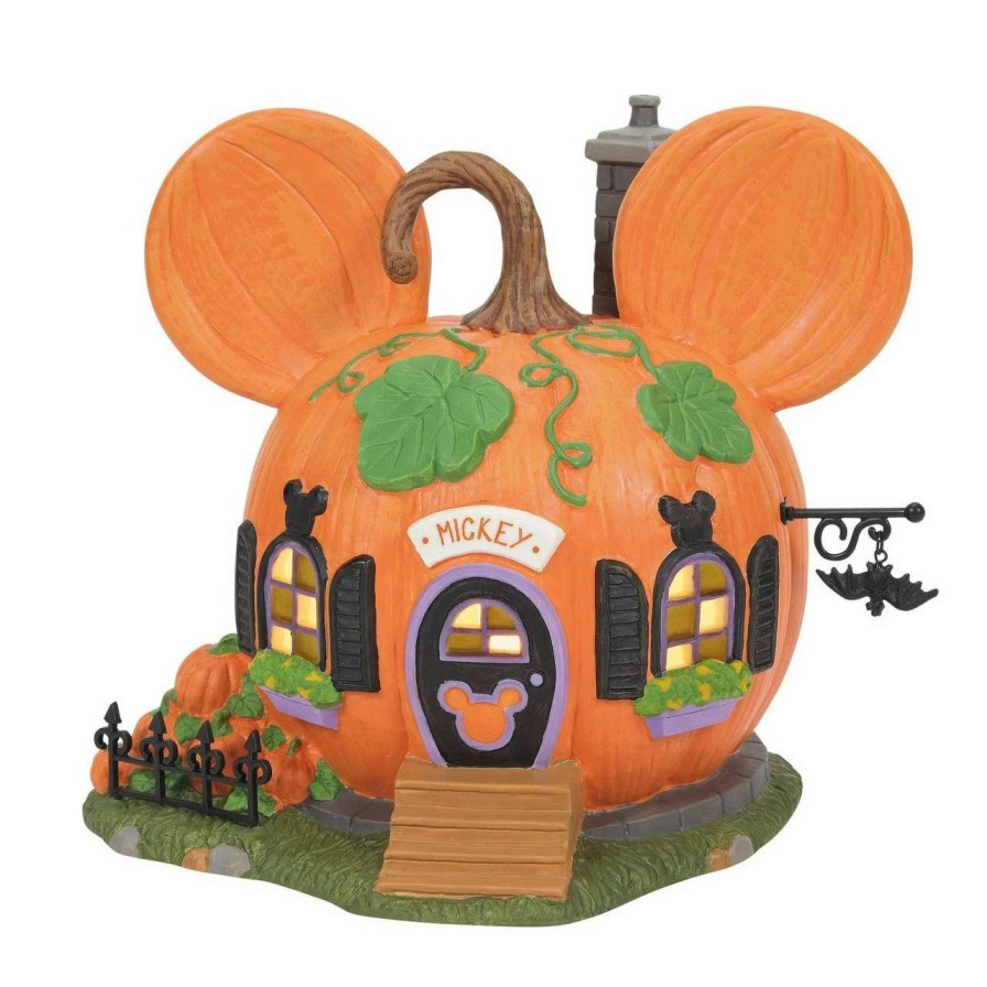 Christmas Village Sets & Accessories * | Department 56 Dept 56 Disney Mickey'S Pumpkintown House Halloween Figure