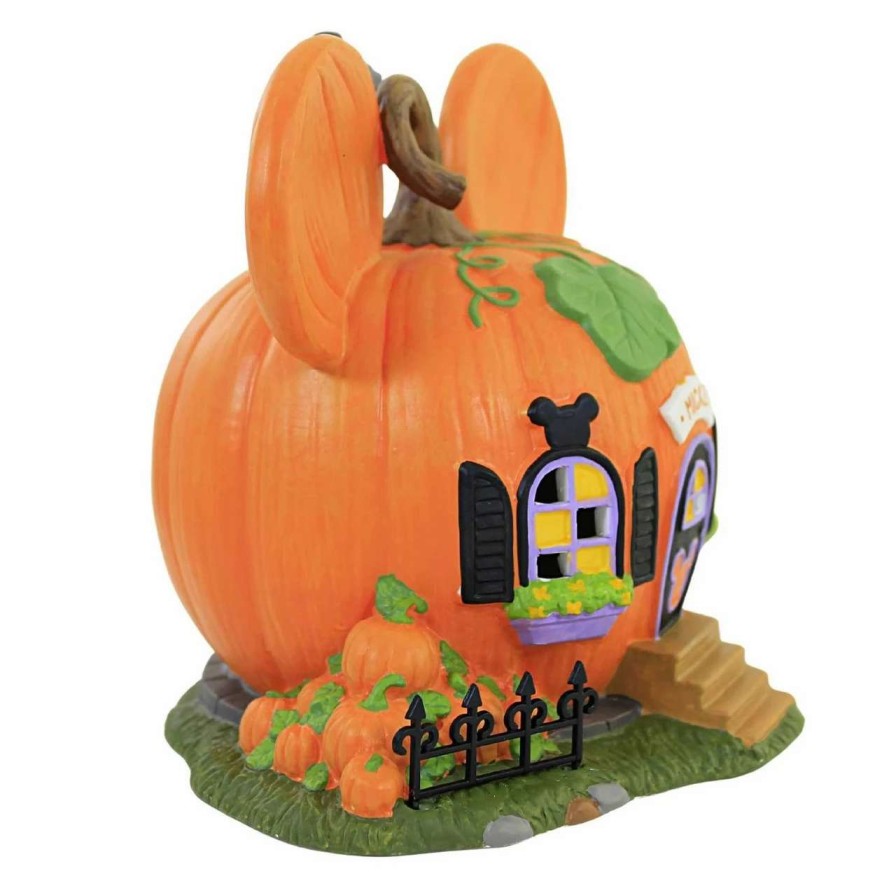 Christmas Village Sets & Accessories * | Department 56 Dept 56 Disney Mickey'S Pumpkintown House Halloween Figure