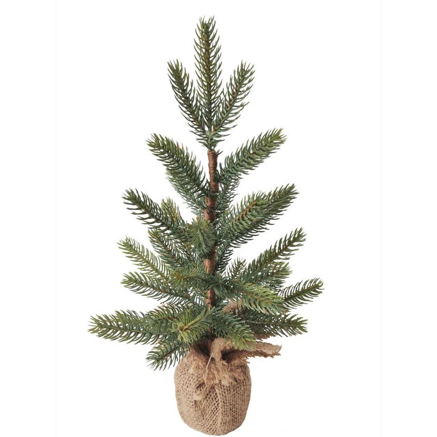 Christmas Table Top Trees * | Northlight 14 Pine Tree In Natural Jute Base Christmas Decoration